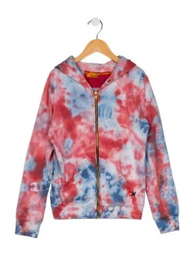 Pre-owned Aviator Nation Kids' Girl's Dip Dye Jacket In Blue