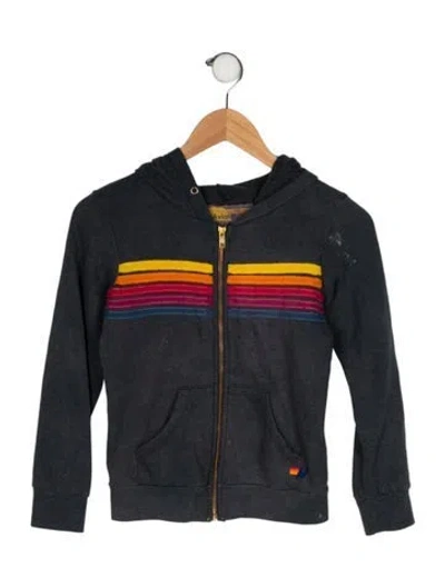 Pre-owned Aviator Nation Kids' Girls' Casual Hoodie In Blue