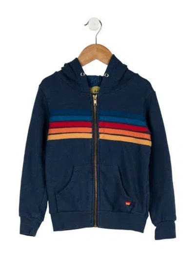 Pre-owned Aviator Nation Babies' Girls' Jacket In Blue