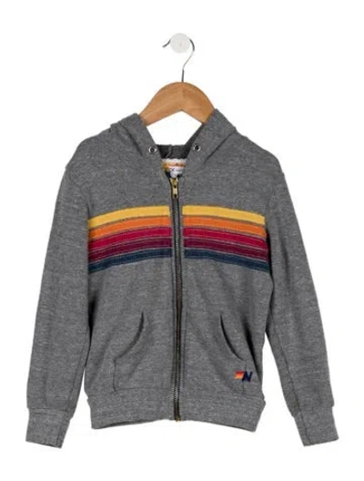 Pre-owned Aviator Nation Babies' Girls' Jacket In Gray