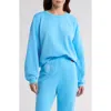 Aviator Nation Glitter Heart Crewneck Sweatshirt In Sky/blue