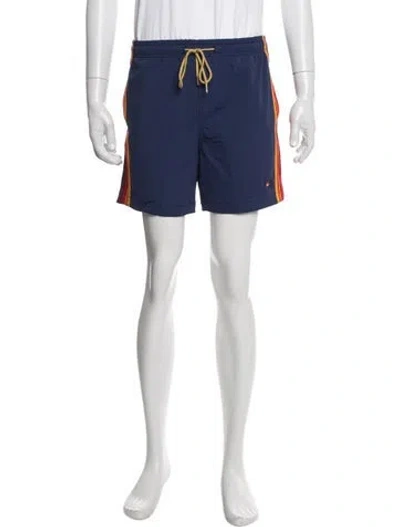 Pre-owned Aviator Nation Graphic Print Athletic Shorts In Blue