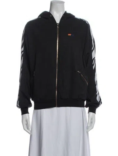 Pre-owned Aviator Nation Graphic Print Bomber Jacket In Black