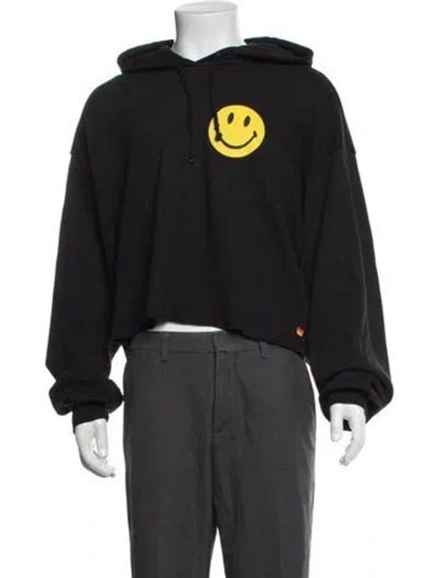 Pre-owned Aviator Nation Graphic Print Crew Neck Hoodie In Black
