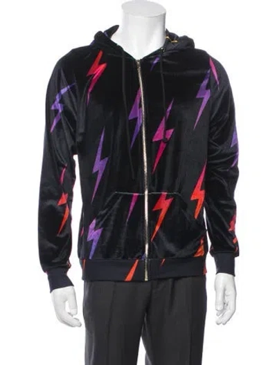 Pre-owned Aviator Nation Graphic Print Crew Neck Hoodie In Blue