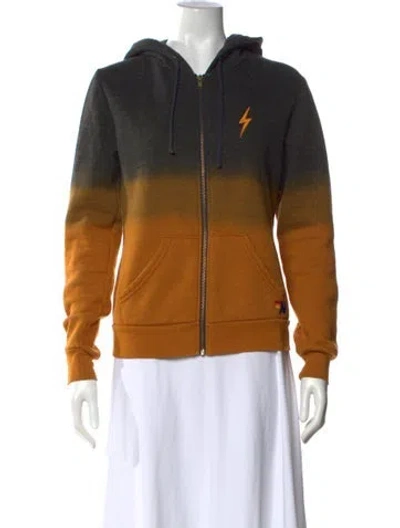 Pre-owned Aviator Nation Graphic Print Crew Neck Hoodie In Multi