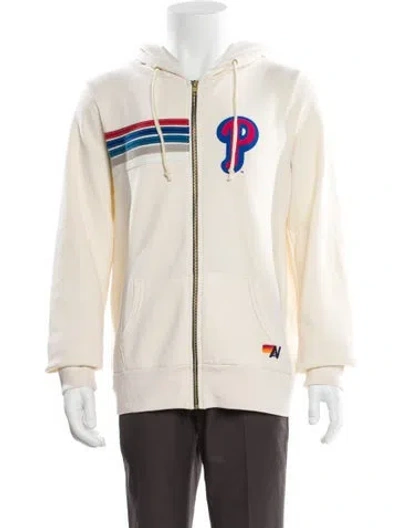 Pre-owned Aviator Nation Graphic Print Crew Neck Hoodie In Neutral