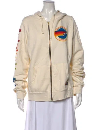 Pre-owned Aviator Nation Graphic Print Crew Neck Hoodie In Neutral