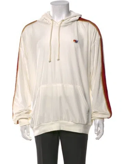 Pre-owned Aviator Nation Graphic Print Crew Neck Hoodie In Neutrals