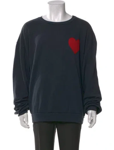 Pre-owned Aviator Nation Graphic Print Crew Neck Pullover In Blue