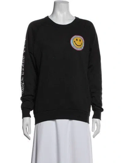 Pre-owned Aviator Nation Graphic Print Crew Neck Sweater In Blue