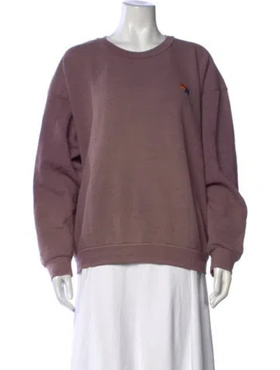 Pre-owned Aviator Nation Graphic Print Crew Neck Sweater In Purple