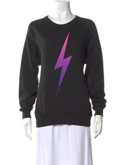 Pre-owned Aviator Nation Graphic Print Crew Neck Sweatshirt In Gray