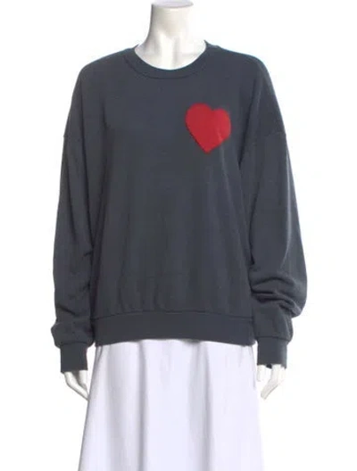 Pre-owned Aviator Nation Graphic Print Crew Neck Sweatshirt In Gray
