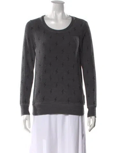 Pre-owned Aviator Nation Graphic Print Crew Neck Sweatshirt In Gray