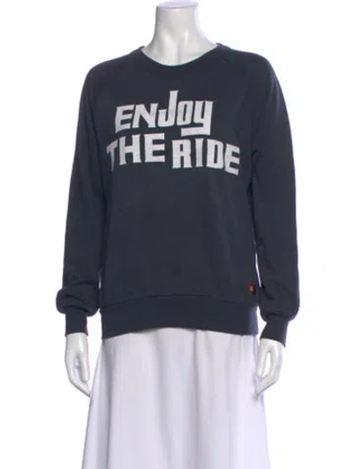Pre-owned Aviator Nation Graphic Print Crew Neck Sweatshirt In Gray
