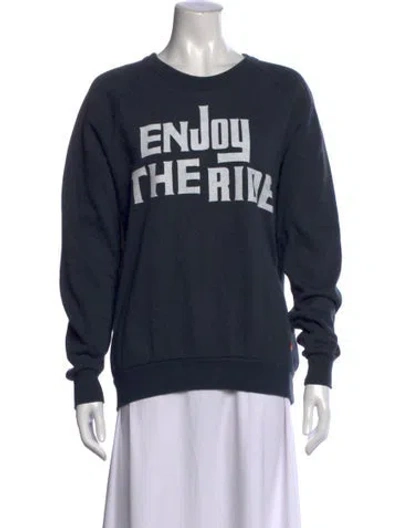 Pre-owned Aviator Nation Graphic Print Crew Neck Sweatshirt In Gray