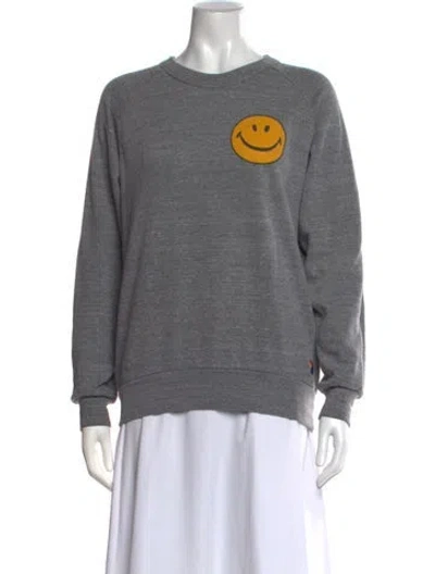 Pre-owned Aviator Nation Graphic Print Crew Neck Sweatshirt In Gray