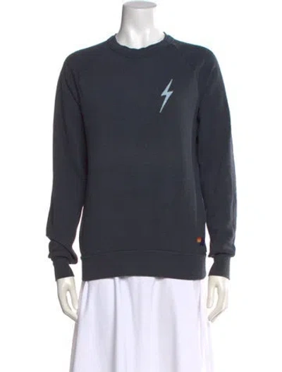 Pre-owned Aviator Nation Graphic Print Crew Neck Sweatshirt In Gray