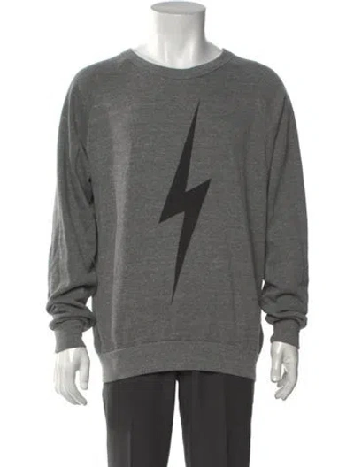 Pre-owned Aviator Nation Graphic Print Crew Neck Sweatshirt In Gray