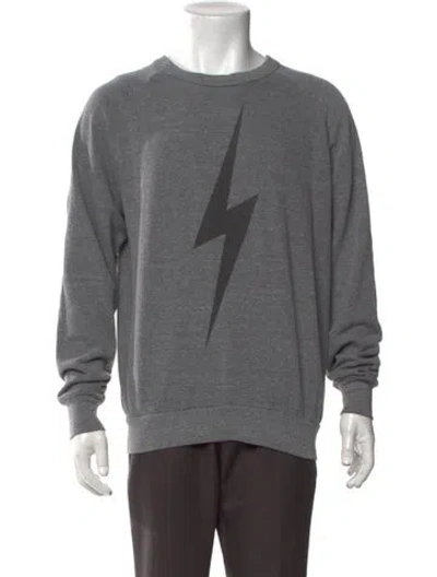 Pre-owned Aviator Nation Graphic Print Crew Neck Sweatshirt In Gray