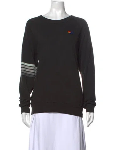 Pre-owned Aviator Nation Graphic Print Crew Neck Sweatshirt In Grey