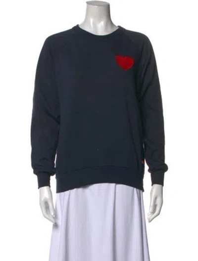 Pre-owned Aviator Nation Graphic Print Crew Neck Sweatshirt In Grey