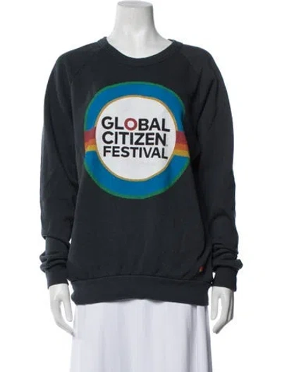Pre-owned Aviator Nation Graphic Print Crew Neck Sweatshirt In Grey