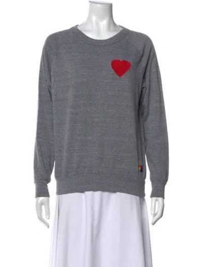 Pre-owned Aviator Nation Graphic Print Crew Neck Sweatshirt In Grey