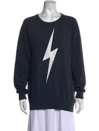 Pre-owned Aviator Nation Graphic Print Crew Neck Sweatshirt In Grey
