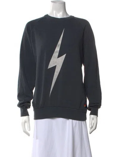 Pre-owned Aviator Nation Graphic Print Crew Neck Sweatshirt In Grey