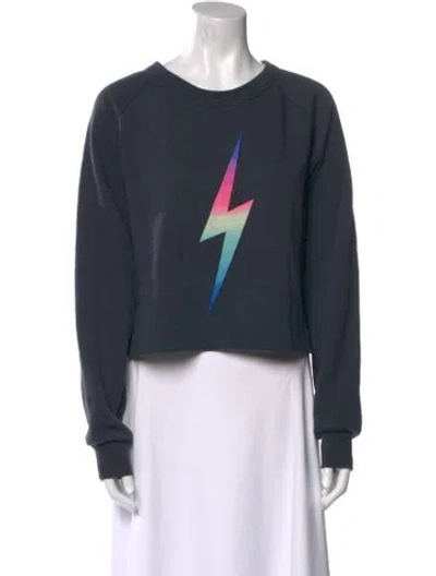 Pre-owned Aviator Nation Graphic Print Crew Neck Sweatshirt In Multi