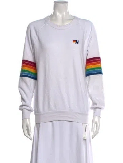 Pre-owned Aviator Nation Graphic Print Crew Neck Sweatshirt In Multi