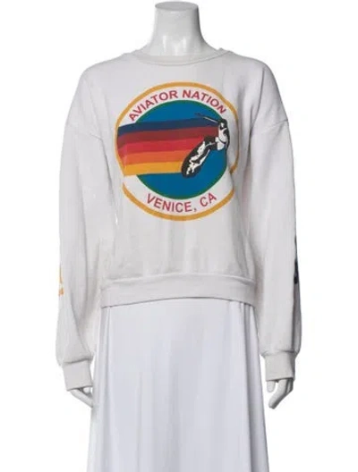 Pre-owned Aviator Nation Graphic Print Crew Neck Sweatshirt In Multi