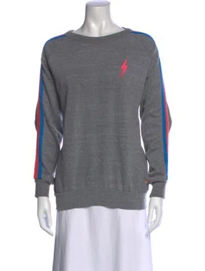 Pre-owned Aviator Nation Graphic Print Crew Neck Sweatshirt In Multi