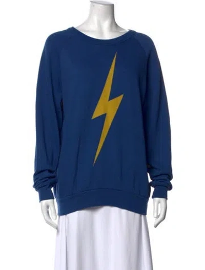 Pre-owned Aviator Nation Graphic Print Crew Neck Sweatshirt In Multi