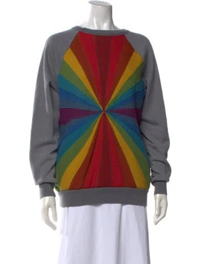 Pre-owned Aviator Nation Graphic Print Crew Neck Sweatshirt In Multicolor