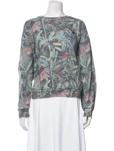 Pre-owned Aviator Nation Graphic Print Crew Neck Sweatshirt In Multicolor