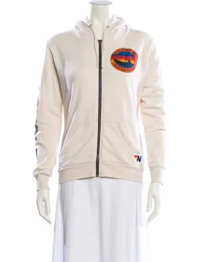 Pre-owned Aviator Nation Graphic Print Crew Neck Sweatshirt In Neutral