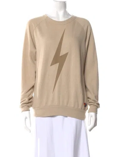 Pre-owned Aviator Nation Graphic Print Crew Neck Sweatshirt In Neutral