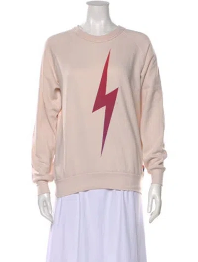 Pre-owned Aviator Nation Graphic Print Crew Neck Sweatshirt In Neutral