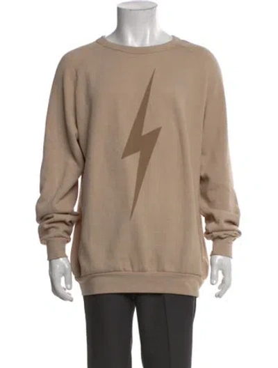 Pre-owned Aviator Nation Graphic Print Crew Neck Sweatshirt In Neutral