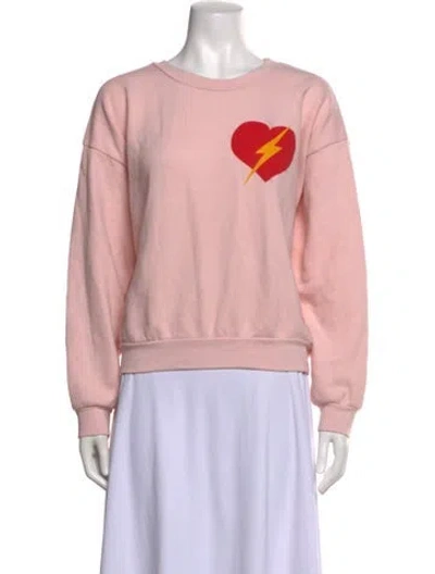 Pre-owned Aviator Nation Graphic Print Crew Neck Sweatshirt In Neutrals