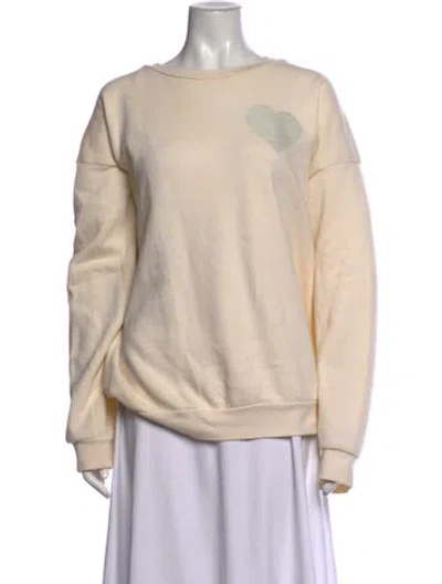 Pre-owned Aviator Nation Graphic Print Crew Neck Sweatshirt In Neutrals