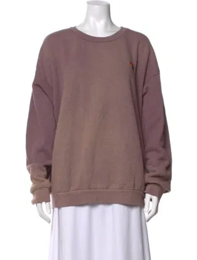 Pre-owned Aviator Nation Graphic Print Crew Neck Sweatshirt In Purple