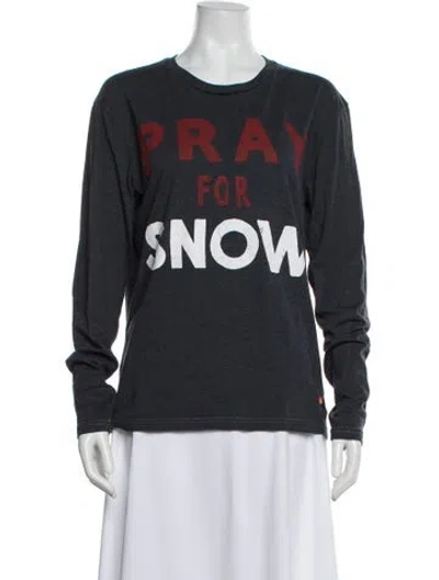 Pre-owned Aviator Nation Graphic Print Crew Neck T-shirt In Blue