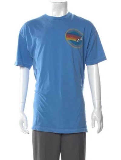 Pre-owned Aviator Nation Graphic Print Crew Neck T-shirt In Blue