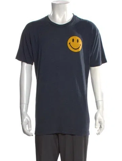 Pre-owned Aviator Nation Graphic Print Crew Neck T-shirt In Blue