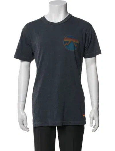 Pre-owned Aviator Nation Graphic Print Crew Neck T-shirt In Blue