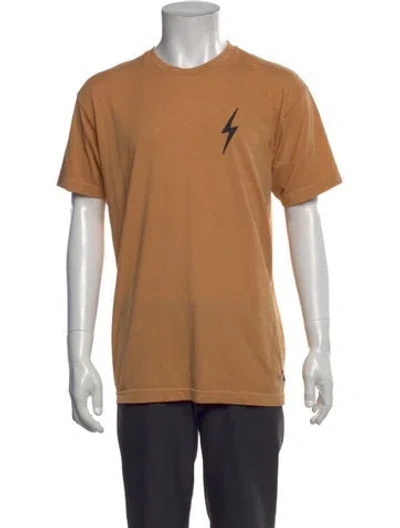 Pre-owned Aviator Nation Graphic Print Crew Neck T-shirt In Brown